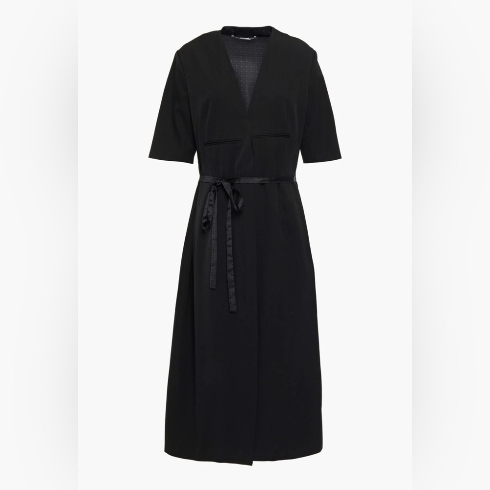NWT STELLA McCARTNEY Wool Midi Wrap Dress with Tie IT44
